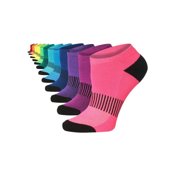 Colorfut Women's 12-Pairs Low Cut Athletic Sport Peformance Socks