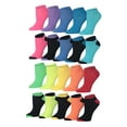 thumbnail image 1 of Colorfut Women's 20 Pairs Colorful Patterned Low Cut/No Show Socks WL02-AB, 1 of 7