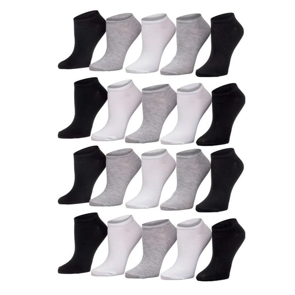 Colorfut Women's 20 Pairs Colorful Patterned Low Cut/No Show Socks WL09-AB