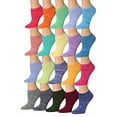 thumbnail image 1 of Colorfut Women's 20 Pairs Colorful Patterned Low Cut/No Show Socks WL33-AB, 1 of 3
