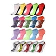 thumbnail image 1 of Colorfut Women's 20 Pairs Colorful Patterned Low Cut/No Show Socks WL39-AB, 1 of 6