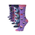 thumbnail image 1 of Colorfut Women's 6-Pairs Colorful Funky Patterned Crew Dress Socks WC88-A, 1 of 5