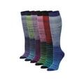 thumbnail image 1 of Colorfut Women's Colorful Patterned Knee High Socks, (6 Pack), 1 of 4