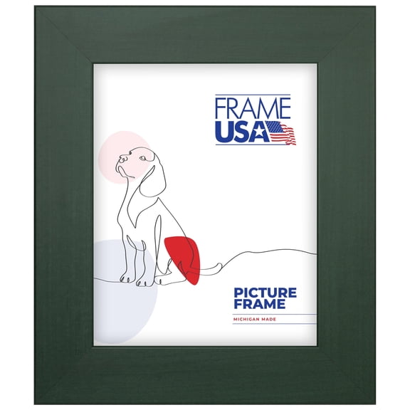 4x5 Picture Frame, Green Colori Wide Style 74026, 2 Inch MDF with Glass, Wall Display