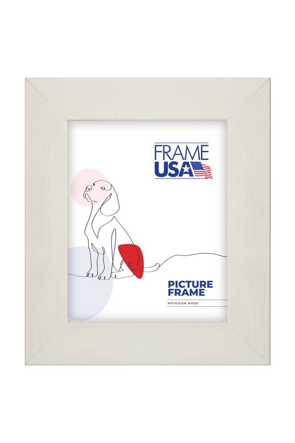 12x24 Picture Frame, White Colori Wide Style 74021, 2 Inch MDF with Plexiglass, Wall Display