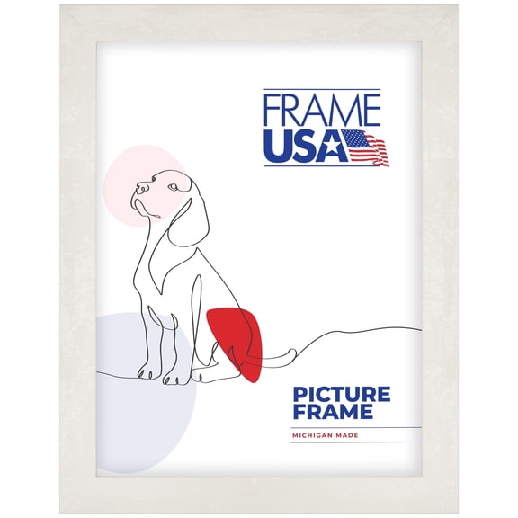 18x24 Picture Frame, White Colori Wide 74021, 2 Inch MDF with Plexiglass, Wall Display