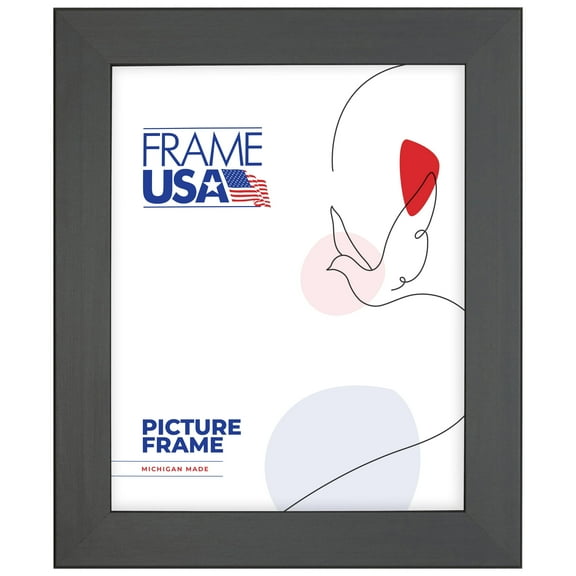 11x16 Picture Frame, Black Colori Medium Style 26020, 1.25 Inch MDF with Glass, Wall Display