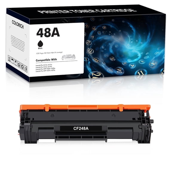 Colorich Compatible for HP 48A CF248A Toner Cartridge 1-Pack Laserjet Pro MFP M15w M29w M28w M15a M28 M31 M15 M14 M17 M28a M30w M31w M29a M16a M16w Laser Toner Printer (Black)