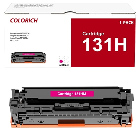 Colorich Compatible for Canon 131 Toner Cartridge 1-Pack imageClass MF8280Cw MF628Cw MF624Cw Printer (1*Magenta)