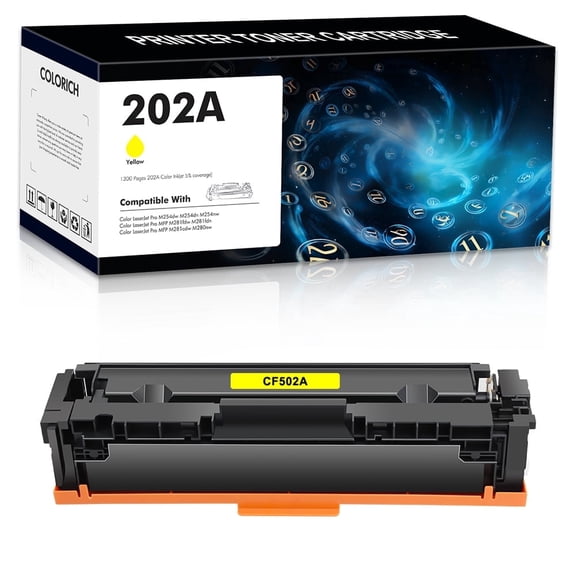Colorich Compatible for HP CF500A 202A Toner Cartridge 1-Pack Printer Color LaserJet Pro M254dw M254dn M254nw (1*Cyan)