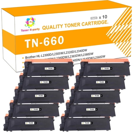 Colorich 10-Pack TN660 Toner Cartridge Compatible for Brother TN-660 TN-660 TN 660 630 TN-630 HL-L2300D HL-L2380DW HL-L2320D MFC-L2700DW HL-L2340DW L2540DW Printer (Black)