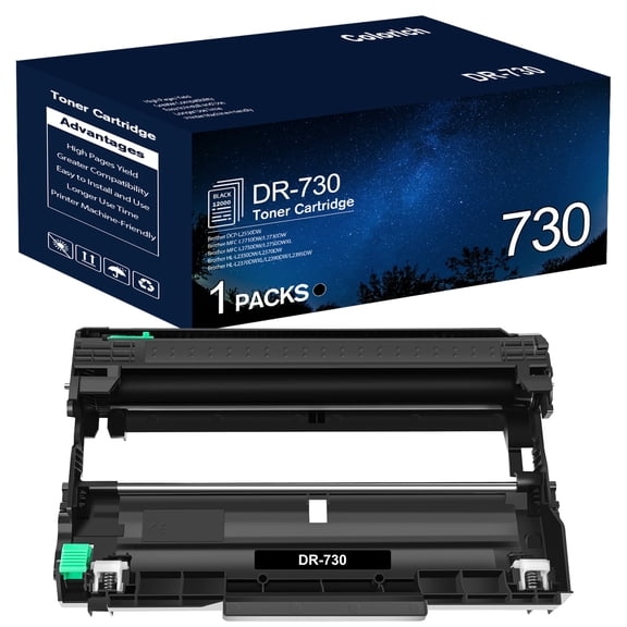 Colorich Compatible for Brother DR-730 DR730 Drum Unit Use in DCP-L2550DW MFC-L2710DW HL-L2390DW MFC-L2750DW HL-L2370DWXL HL-L2370DW MFC-L2750DWXL Printer (Black, 1-Pack)
