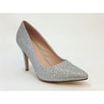 thumbnail image 1 of Coloriffics 845117079880 6411S Jane - Glitter Pump With Stones - Silver - Size 9. 5, 1 of 1