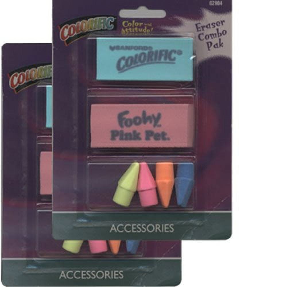 Colorific Eraser Combo Pack (Pack of 2) 6 Erasers in each pack ...