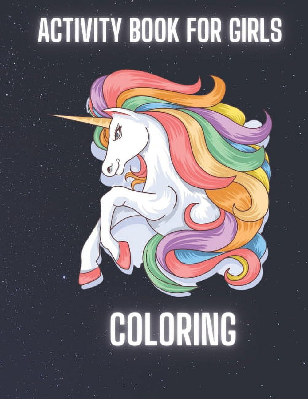 Coloring & Activity Book for Girls: Notebook Doodles Unicorn Girl ...