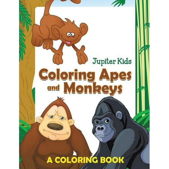 Coloring Apes and Monkeys (A Coloring Book) (Paperback)