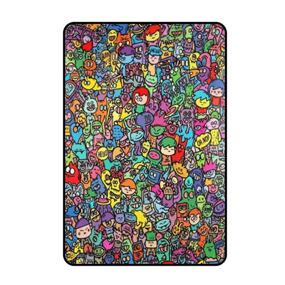 Coloring Blanket DIY - Washable Sofa Throw Craft Kit, Reusable Doodle Art Blanket, Creative Activity Textile, Interactive Family Decor | Fun Drawing for Boys, Girls, Preschools, Birthday, Holiday