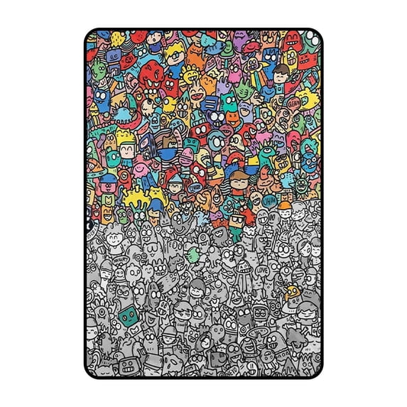 Coloring Blanket DIY - Washable Sofa Throw Craft Kit, Reusable Doodle Art Blanket, Creative Activity Textile, Interactive Family Decor | Fun Drawing for Boys, Girls, Preschools, Birthday, Holiday