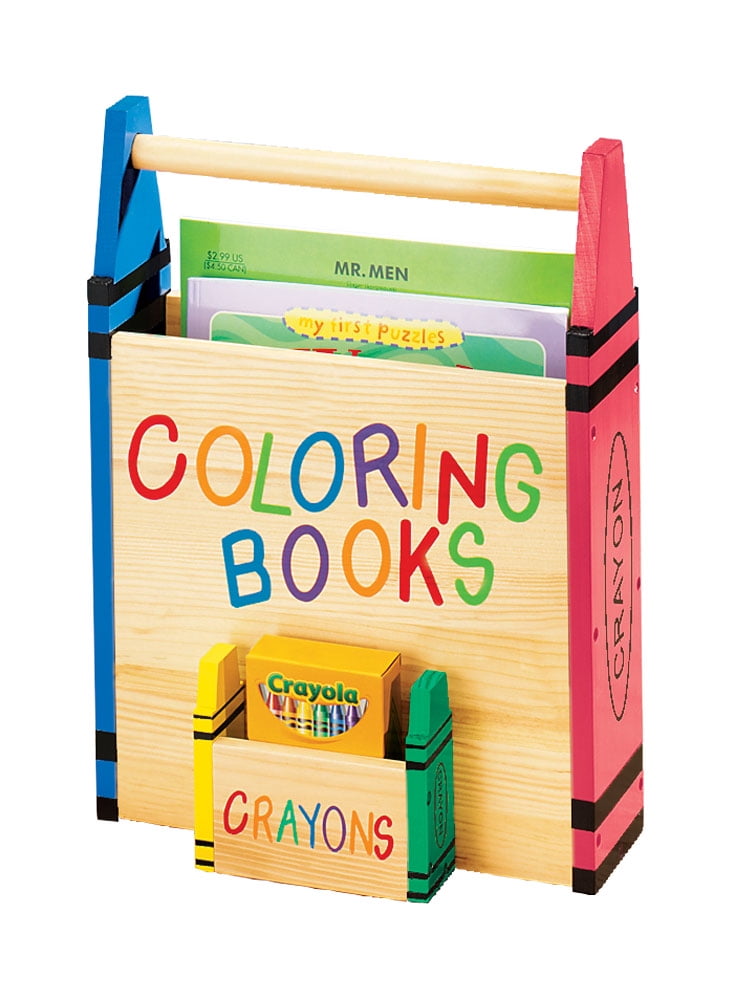 Coloring Book Caddy - Coloring Book Organizer with Crayon Storage – Book  Carrier – Tote