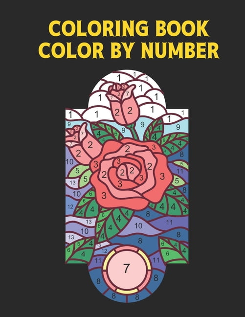 Coloring Book Color by Number: Coloring Book with 60 Color By Number Designs of Animals, Birds, Flowers, Houses Color by Numbers for Adults Easy to Hard Designs Fun and Stress Relieving Coloring Book