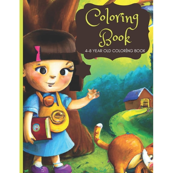 Coloring Book: Cute Designs for Kids Coloring cute characters for 4 to 8 years old-2023 New Series, (Paperback)