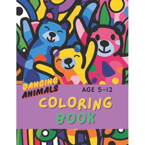 Coloring Book: Dancing animals, (Paperback)