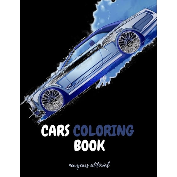 Coloring Book: Drive into a World of Colorful Wheels: Fun In The Race, (Paperback)