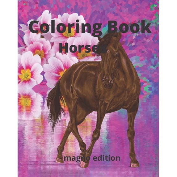 Coloring Book Horses, (Paperback)