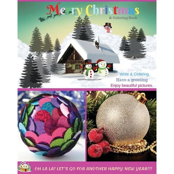 Merry Christmas & Coloring Book: Create a Fantasy Experience for Children Beautiful Cover Design and Give as a Gift on t