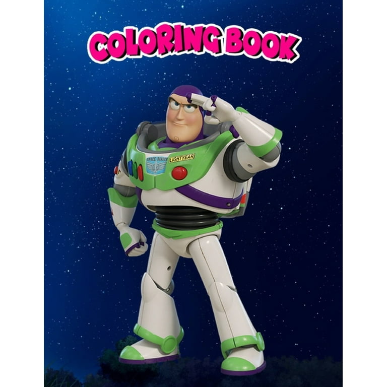 Coloring Book Pixar Toy Story 4 Buzz Lightyear Hero Salute Children Coloring Book 100 Pages to Color Paperback