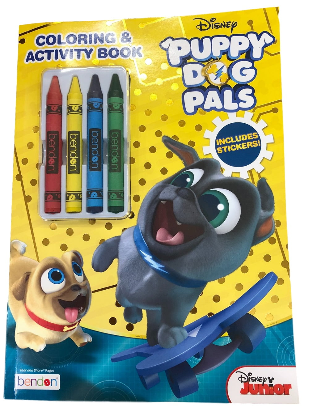 Coloring Book - Puppy Dog Pals - Color and Activity Book w Crayons
