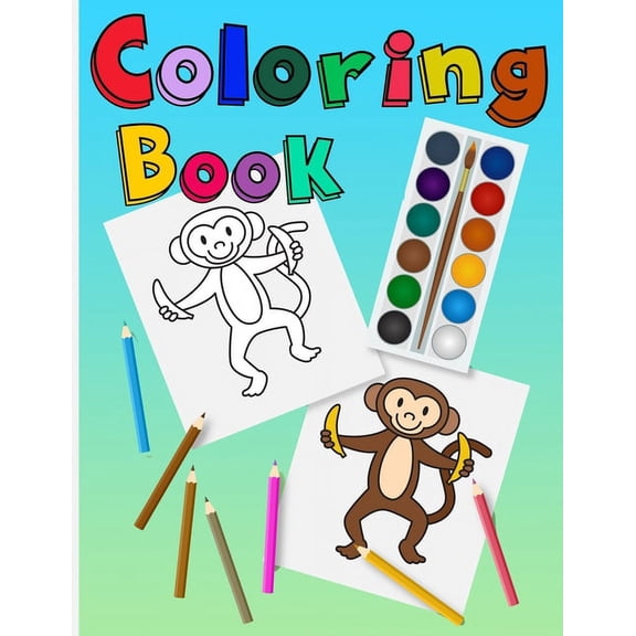 Coloring Book: Smart Coloring - studying animals - dot to dot games - crosswords - guessing games - word puzzles - mazes, (Paperback)