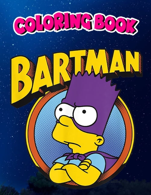 Coloring Book : The Simpsons Bartman Hero Shot, Children Coloring Book