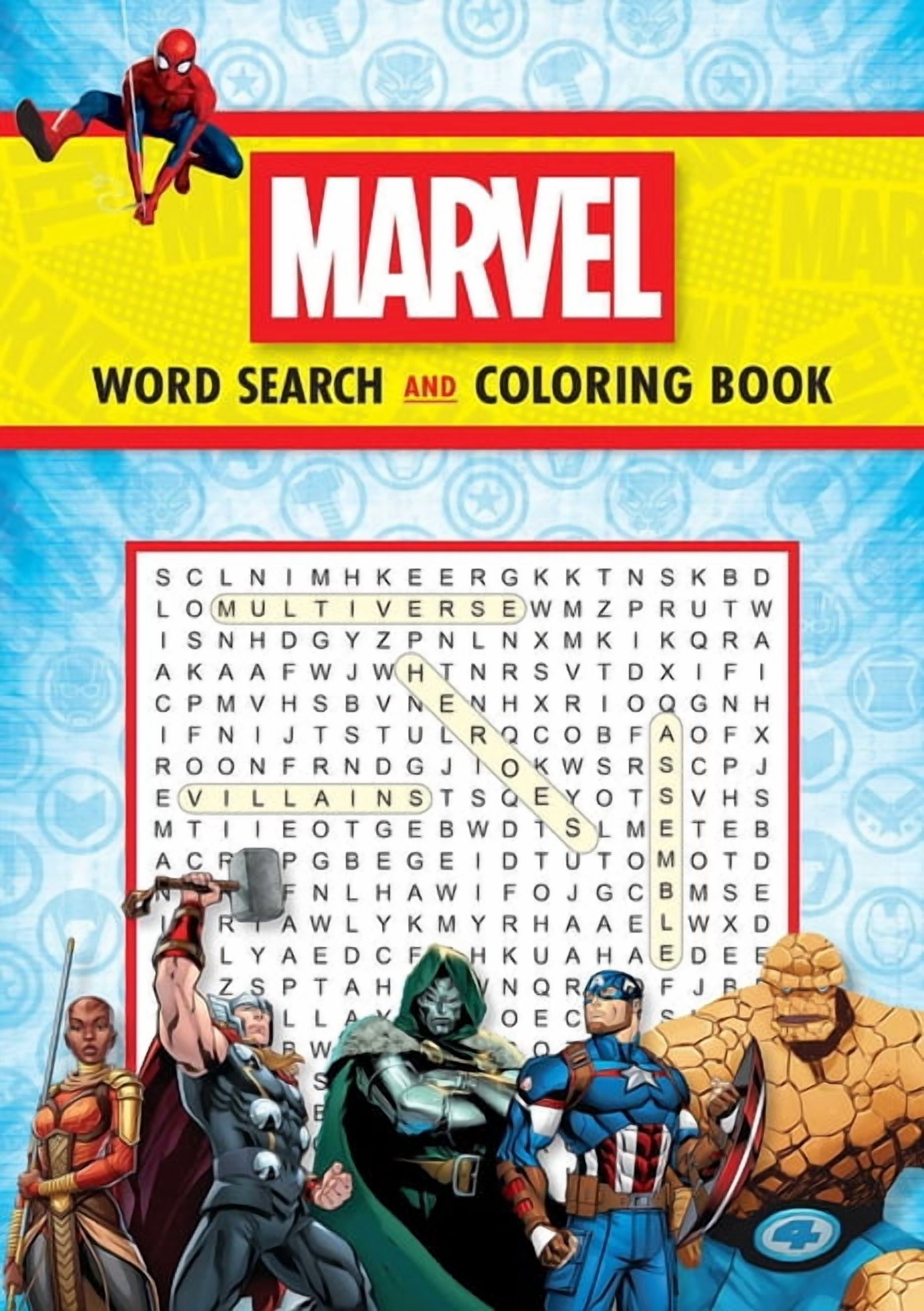 Coloring Book & Word Search Marvel Word Search and Coloring Book, (Paperback)