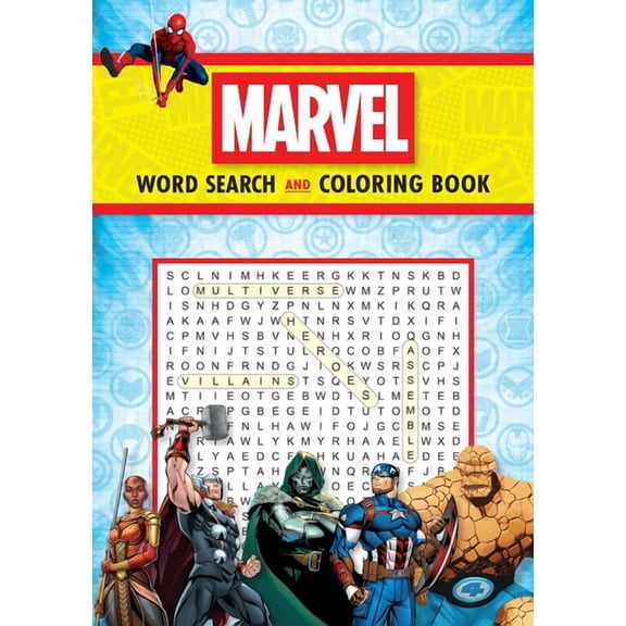Coloring Book & Word Search Marvel Word Search and Coloring Book, (Paperback)