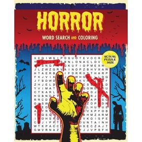 Horror Word Search and Coloring (Paperback)