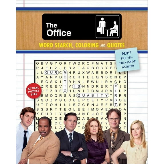 Coloring Book &amp; Word Search The Office Word Search, Coloring and Quotes: Plus Fill-In-The-Script Activity, (Paperback)