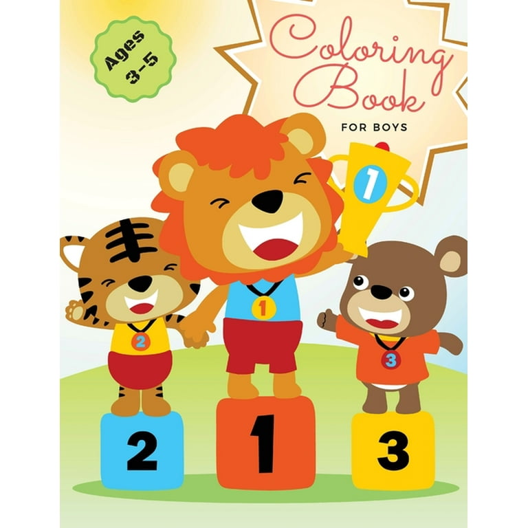 coloring book for kids 3 to 5 years old: Great Gift for Boys & Girls, Ages  3-5 A Fun Coloring Book For Little Boys with A Cute pictures and alphabet f  (Paperback)