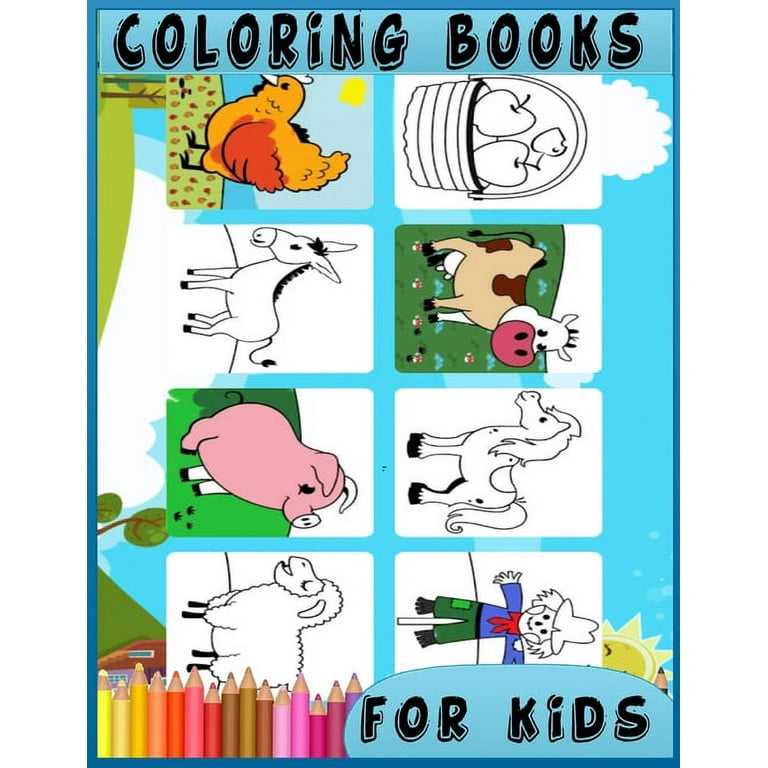 Coloring Book for Kids: Kids Coloring Books Animal Coloring Book: For Kids Aged 2-3-4-5-6-7-8 [Book]