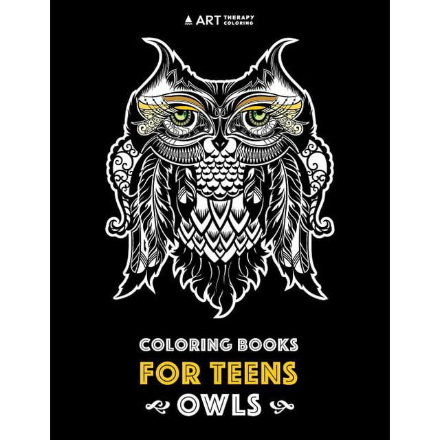 Coloring Books For Teens : Owls: Advanced Coloring Pages for Teenagers
