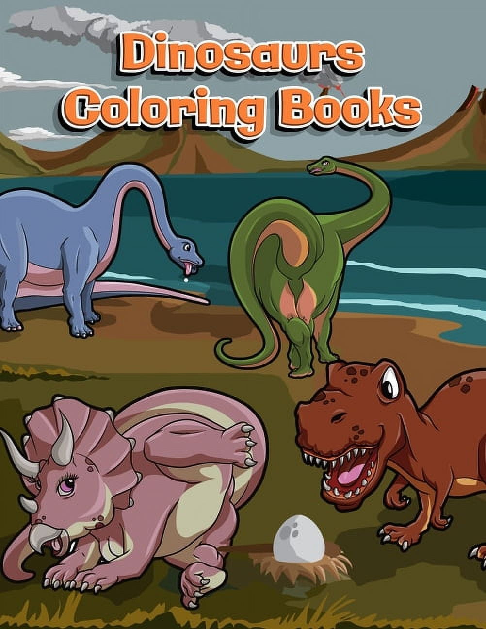 Coloring Books for Kids Ages 4-8 Animals: Dinosaurs Coloring Books : Dinosaur Activity Book For ...