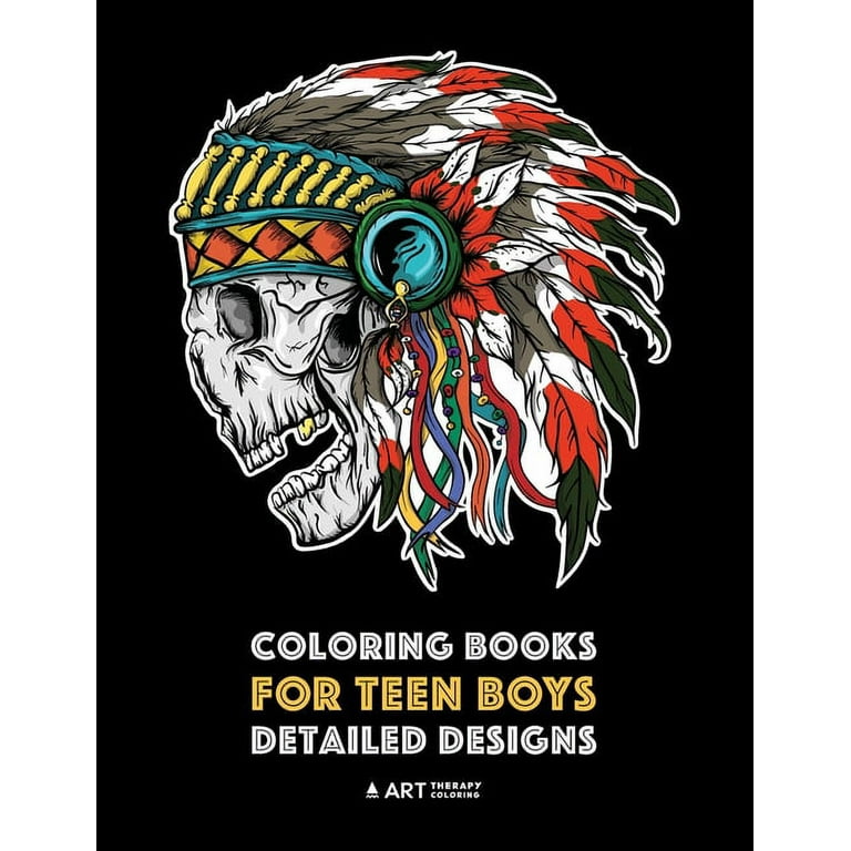 Coloring Books for Teen Boys: Detailed Designs: Complex Drawings for  Teenagers & Older Boys; Zendoodle Lions, Tigers, Dragons, Snakes, Skulls &  Geom (Paperback)