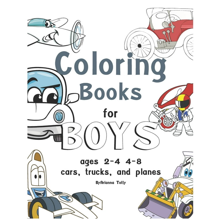Cars And Vehicles Coloring Books For Boys Cool: Simple and Educational Coloring  Book (Paperback)