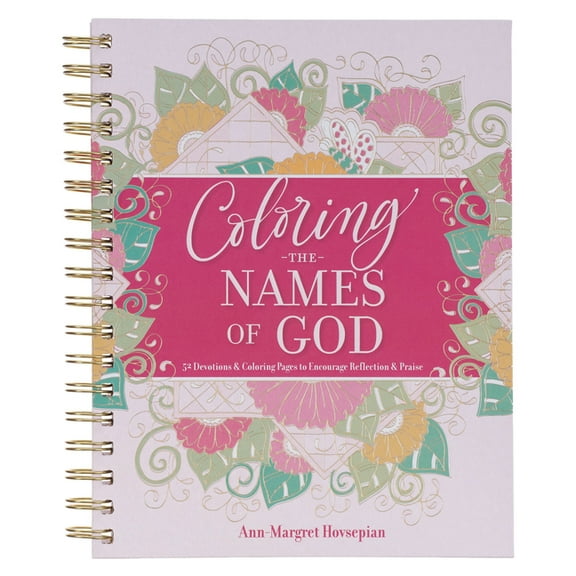 Coloring Devotional Names of God Wirebound, (Spiral-Bound)