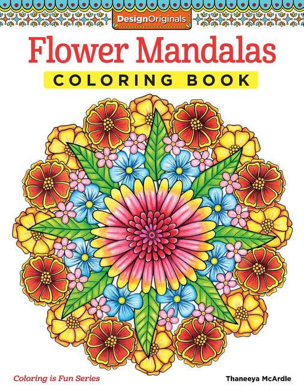 Coloring Is Fun: Flower Mandalas Coloring Book (Paperback), image size:1012x1296