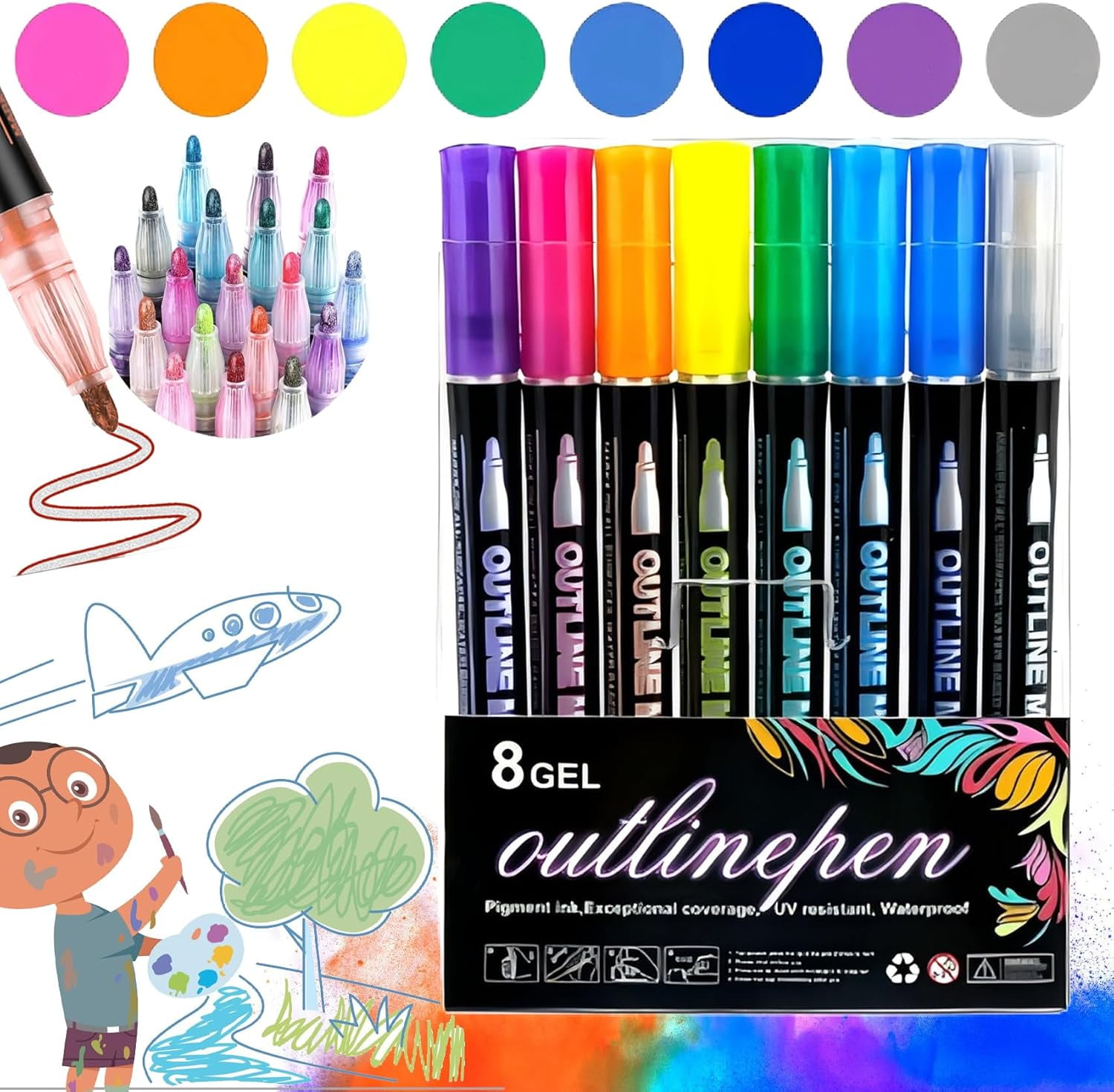 Coloring Lightstick Graffiti Pens, 2025 New Coloring Lightstick ...