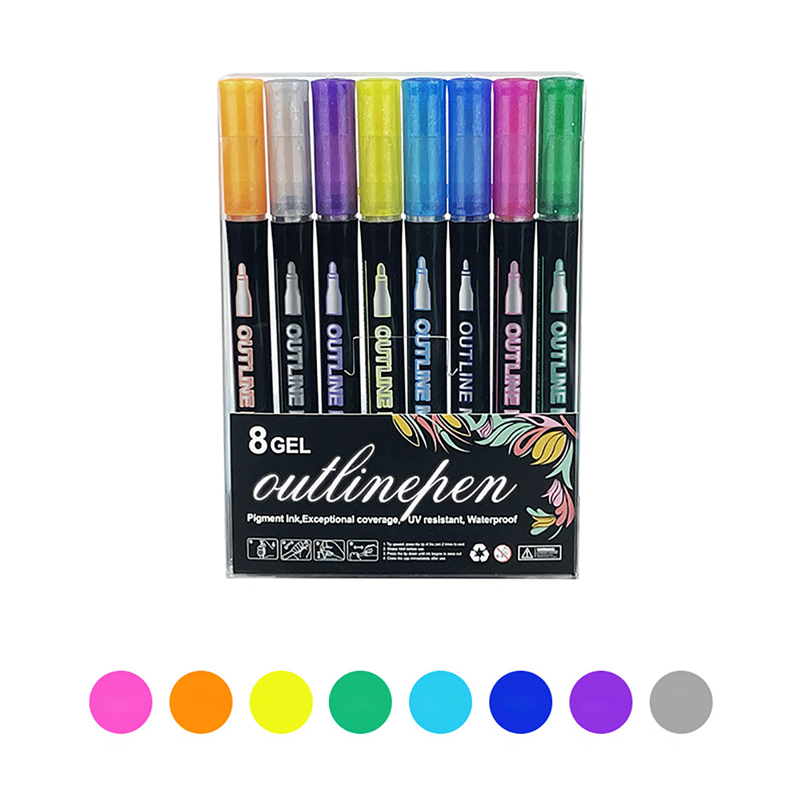 Coloring Lightstick Graffiti Pens, Lightstick Graffiti Pen Outline, 48 ...