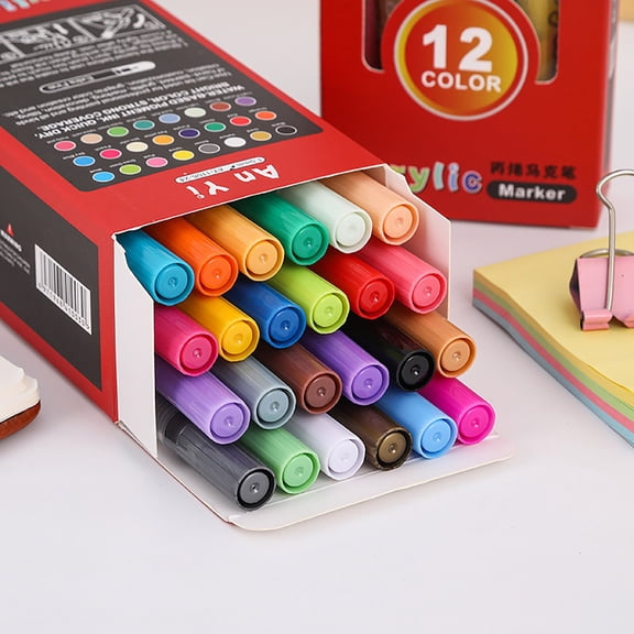 Coloring Markers Clerance, 180ml Acrylic Marker Drying Watercolor Pen Set Water-soluble Pigment Graffiti Art Painting Acrylic Pen, Back to College