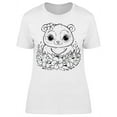 thumbnail image 1 of Coloring Page Style Panda  T-Shirt Women -Image by Shutterstock, Female Large, 1 of 2