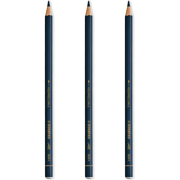 Coloring Pencil - STABILO All Watercolor Effect Pencils - Blue - Pack of 3